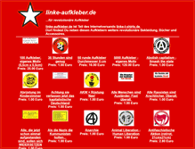 Tablet Screenshot of linke-aufkleber.de